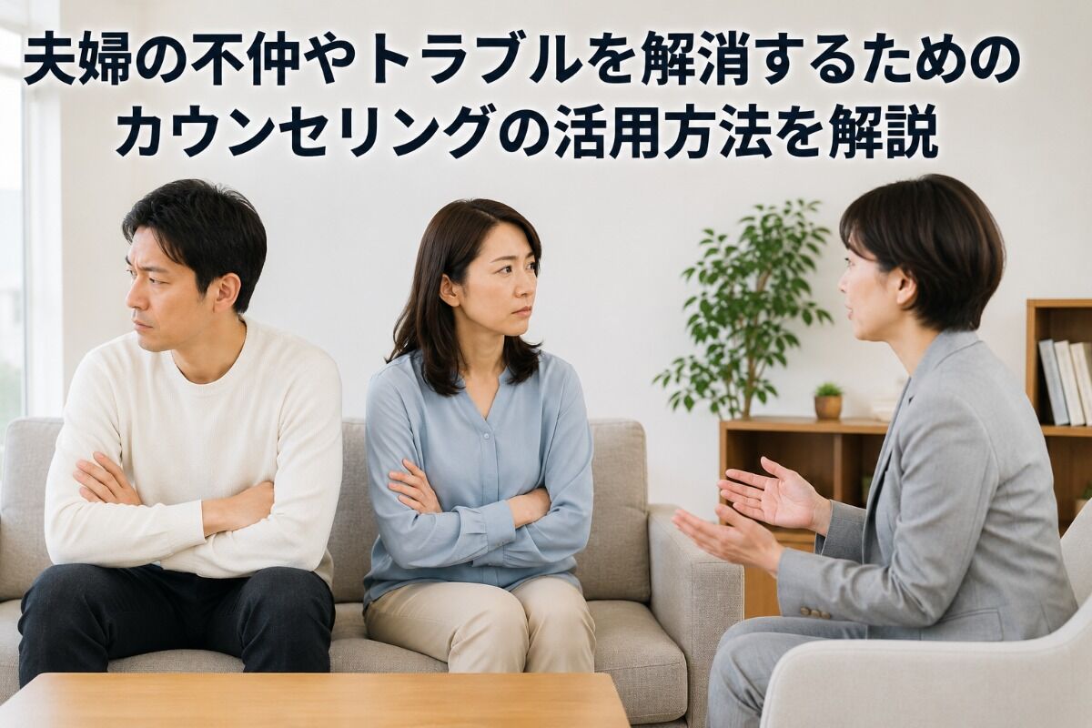 夫婦の不仲やトラブルを解消するためのカウンセリングの活用方法を解説