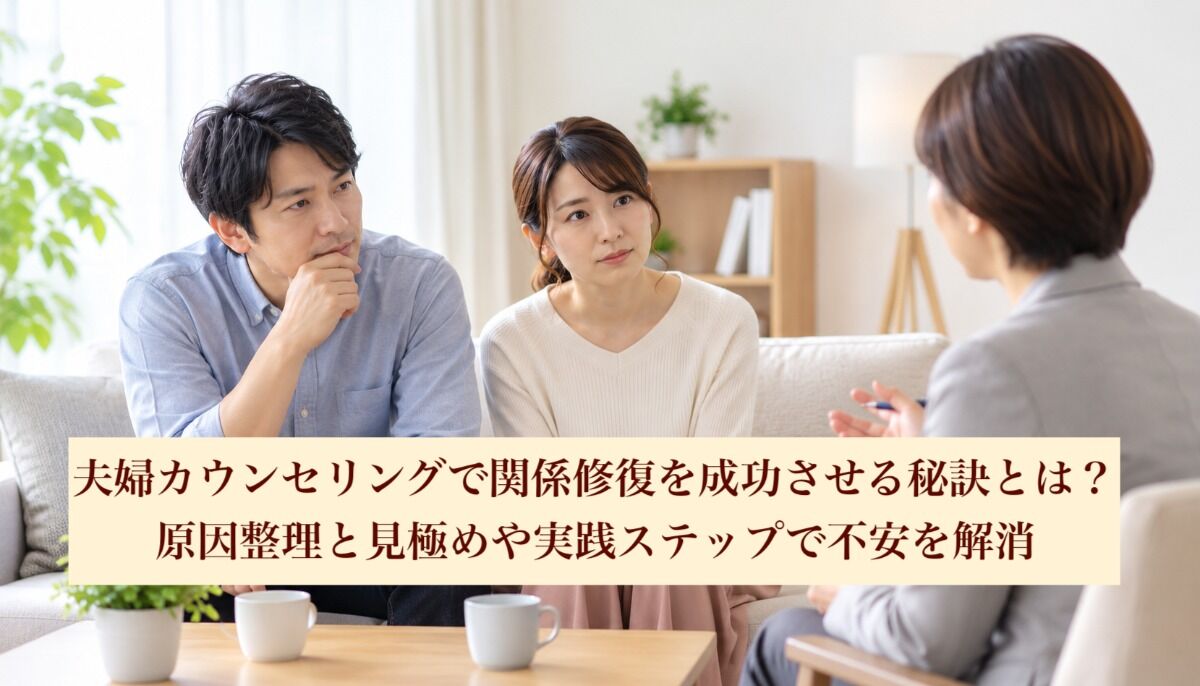 夫婦カウンセリングで関係修復を成功させる秘訣とは？原因整理と見極めや実践ステップで不安を解消